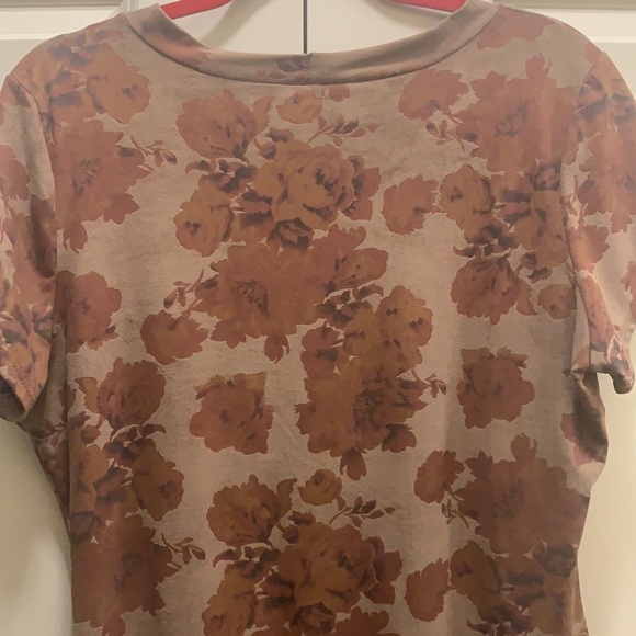 Unworn Suede-Like Floral Dress Size XL - Picture 7 of 8